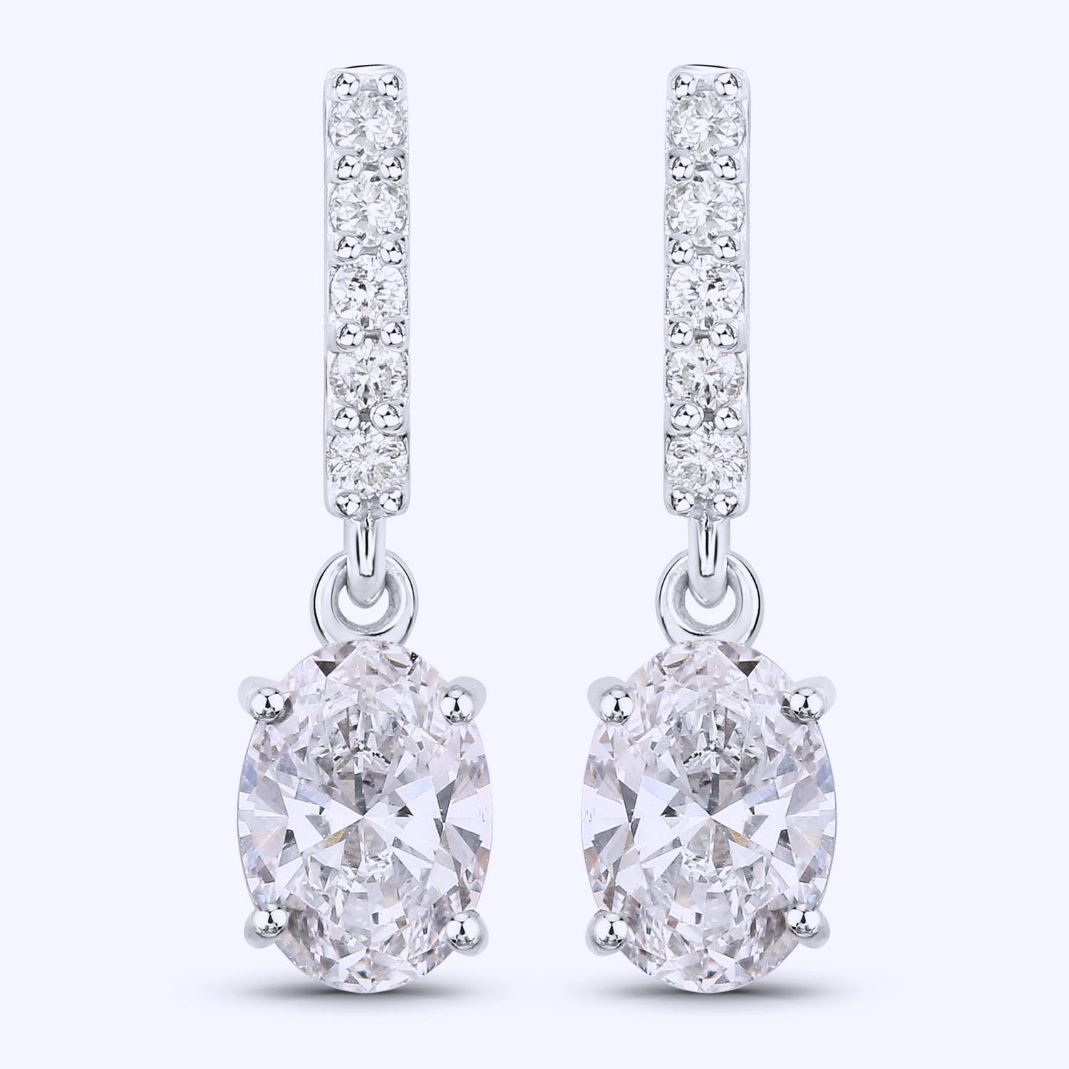 1.64 Carat Lab-Grown Diamond Platinum Earrings