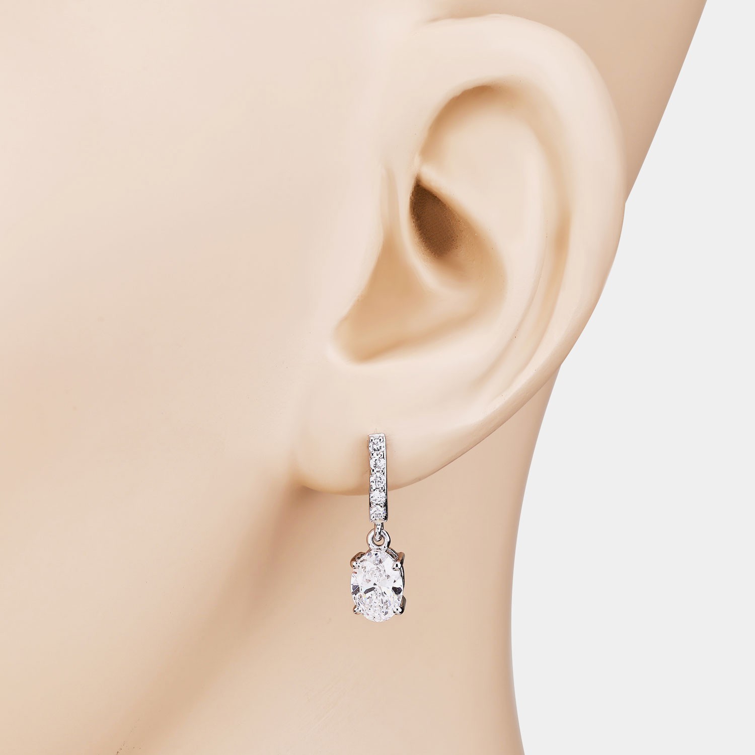 1.64 Carat Lab-Grown Diamond Platinum Earrings