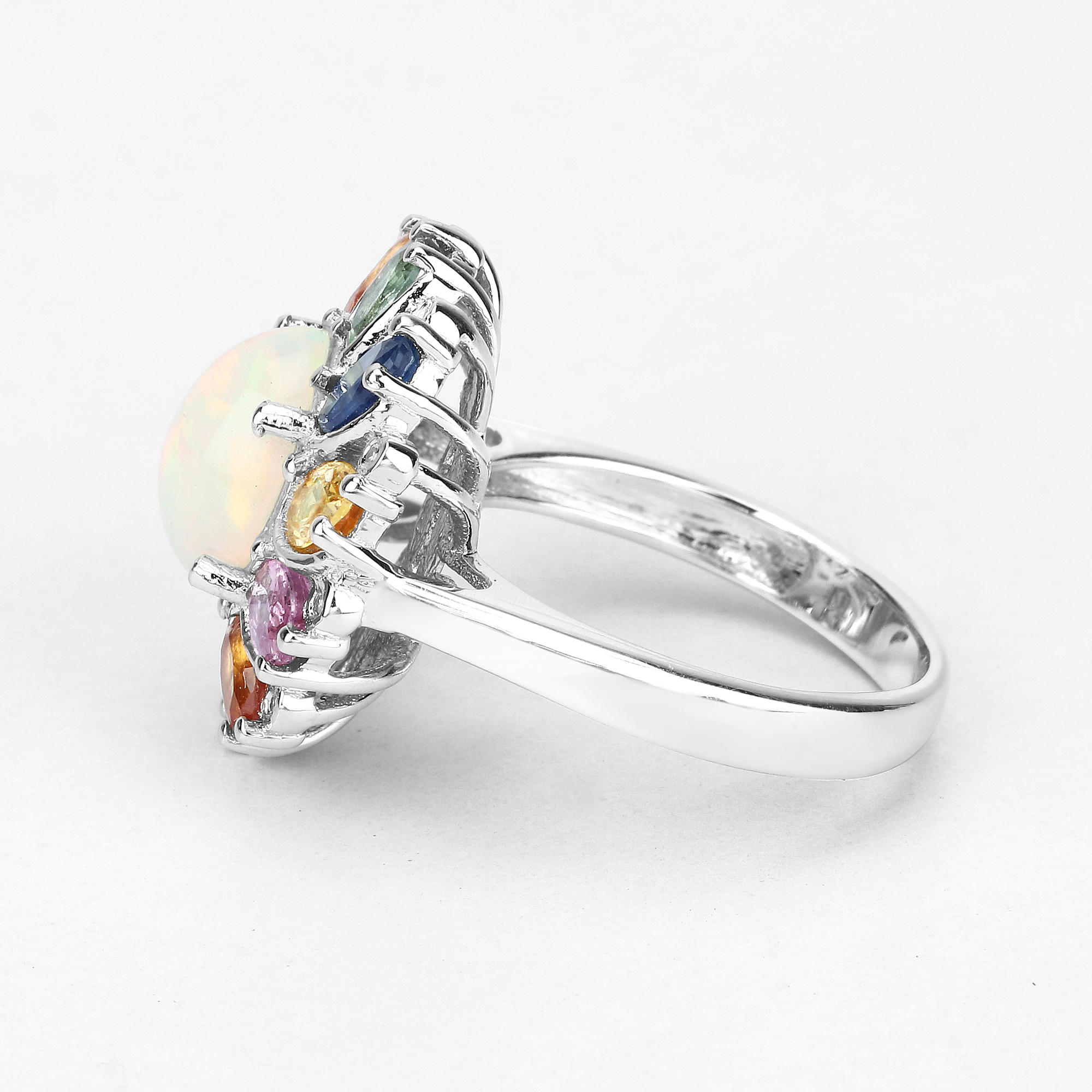 Ethiopian Opal Sapphire, & Diamond Statement Ring