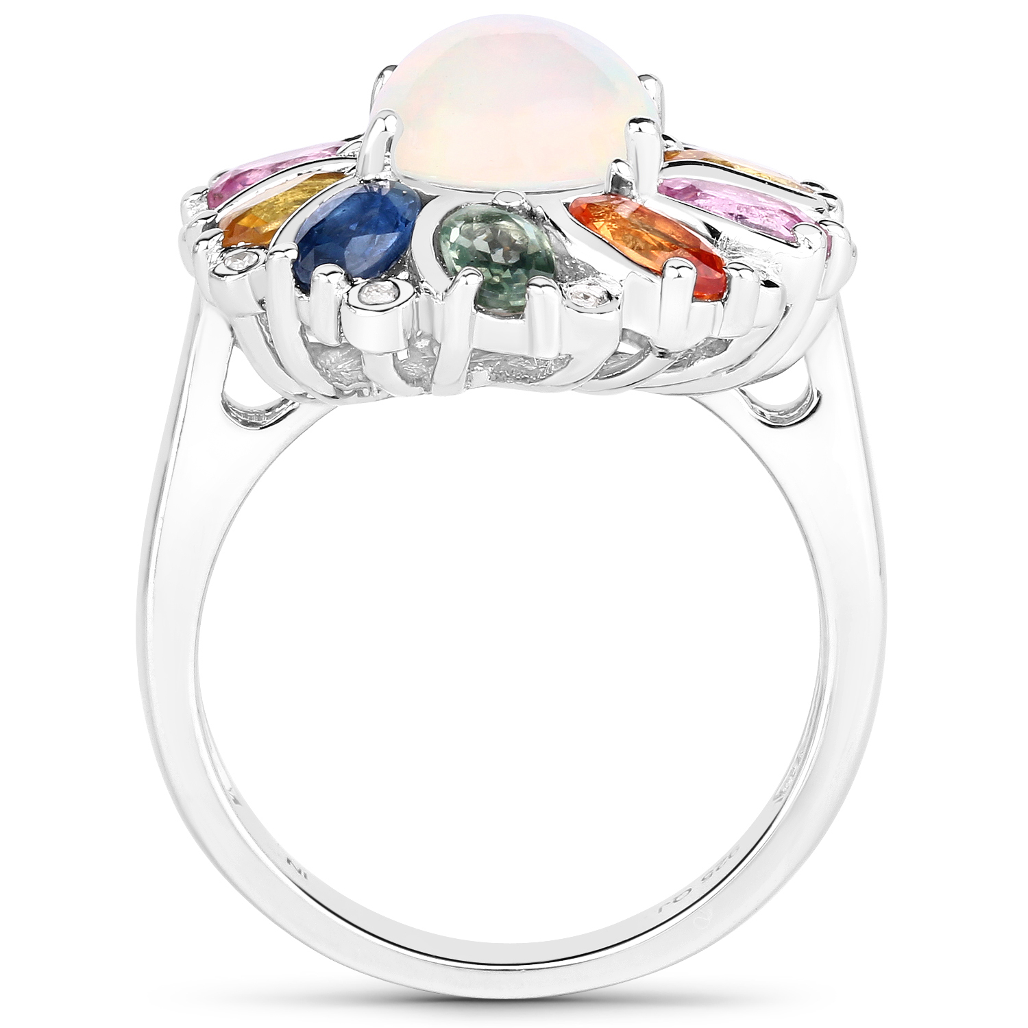 Ethiopian Opal Sapphire, & Diamond Statement Ring