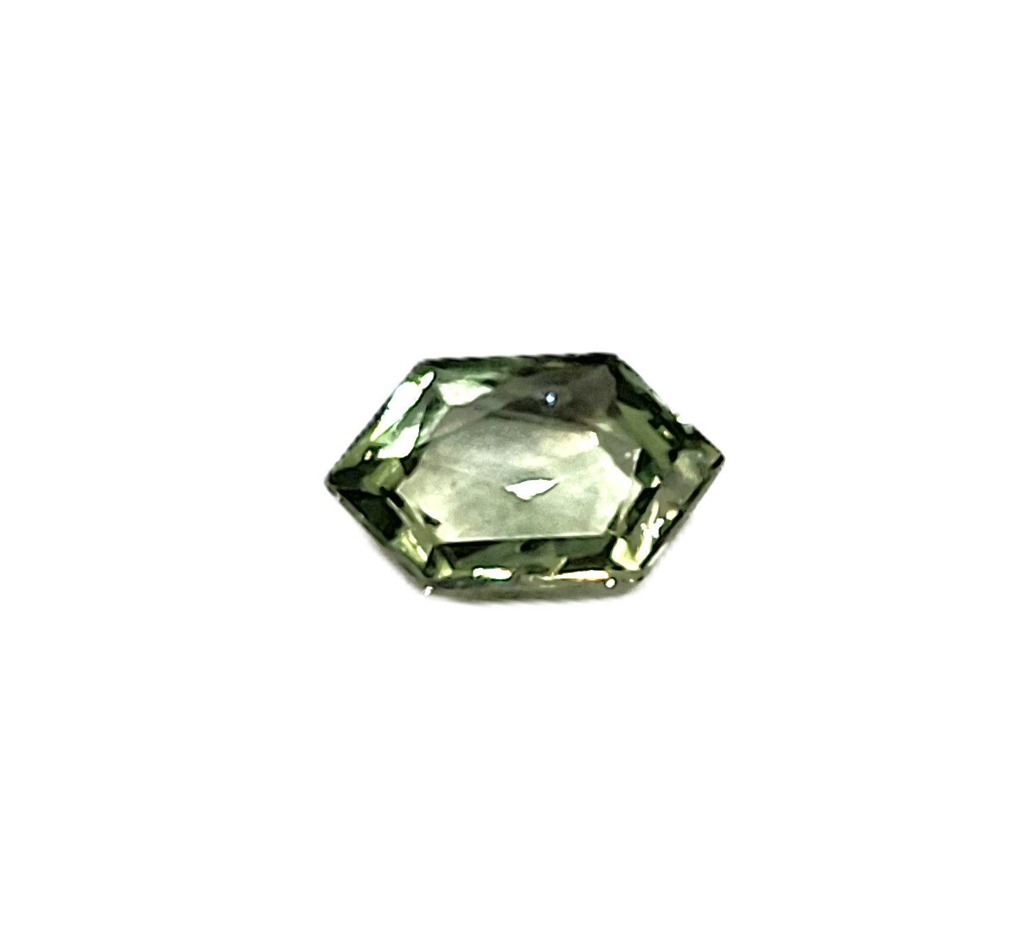 1.58 CT Montana Sapphire — Polychromatic Pentagonal Light