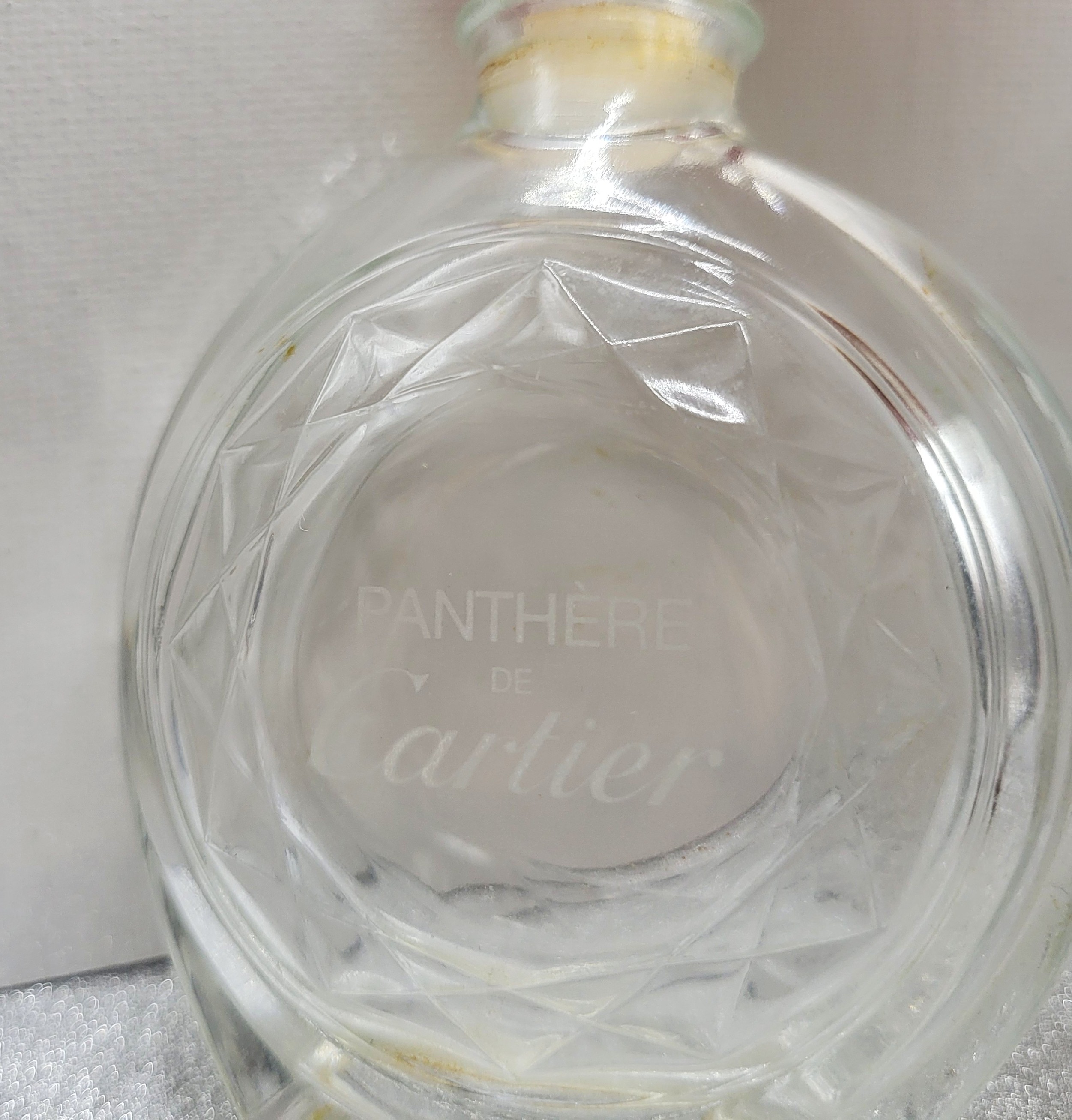 VIntage Glass Cartier Pantere' Fragrance Bottle 0KAD