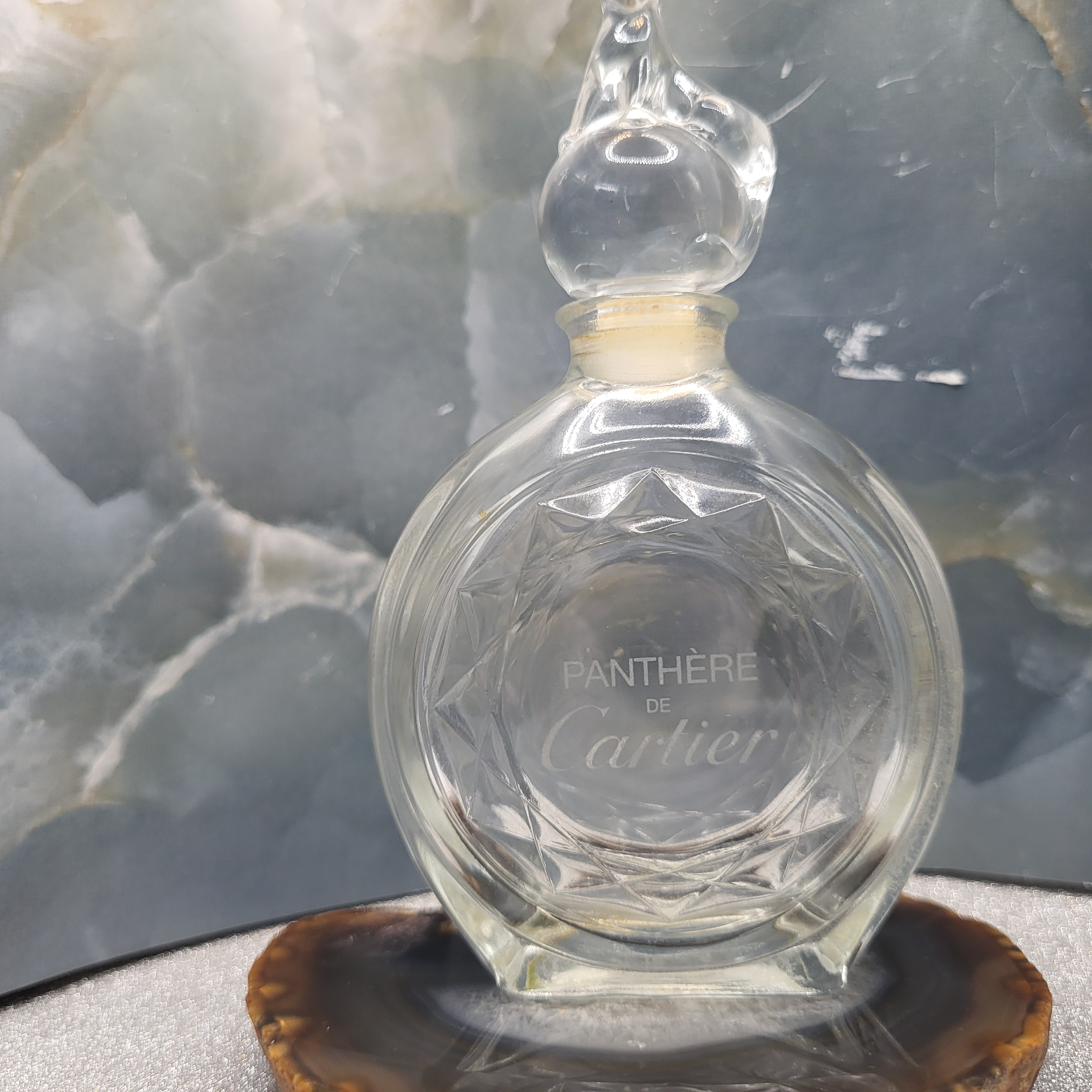 VIntage Glass Cartier Pantere' Fragrance Bottle 0KAD