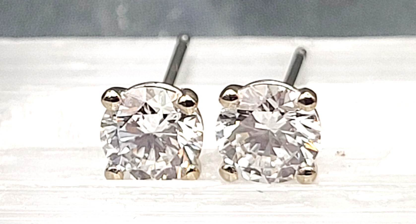 1.03 CTW Lab Diamond Solitaire Earrings 4P-Martini