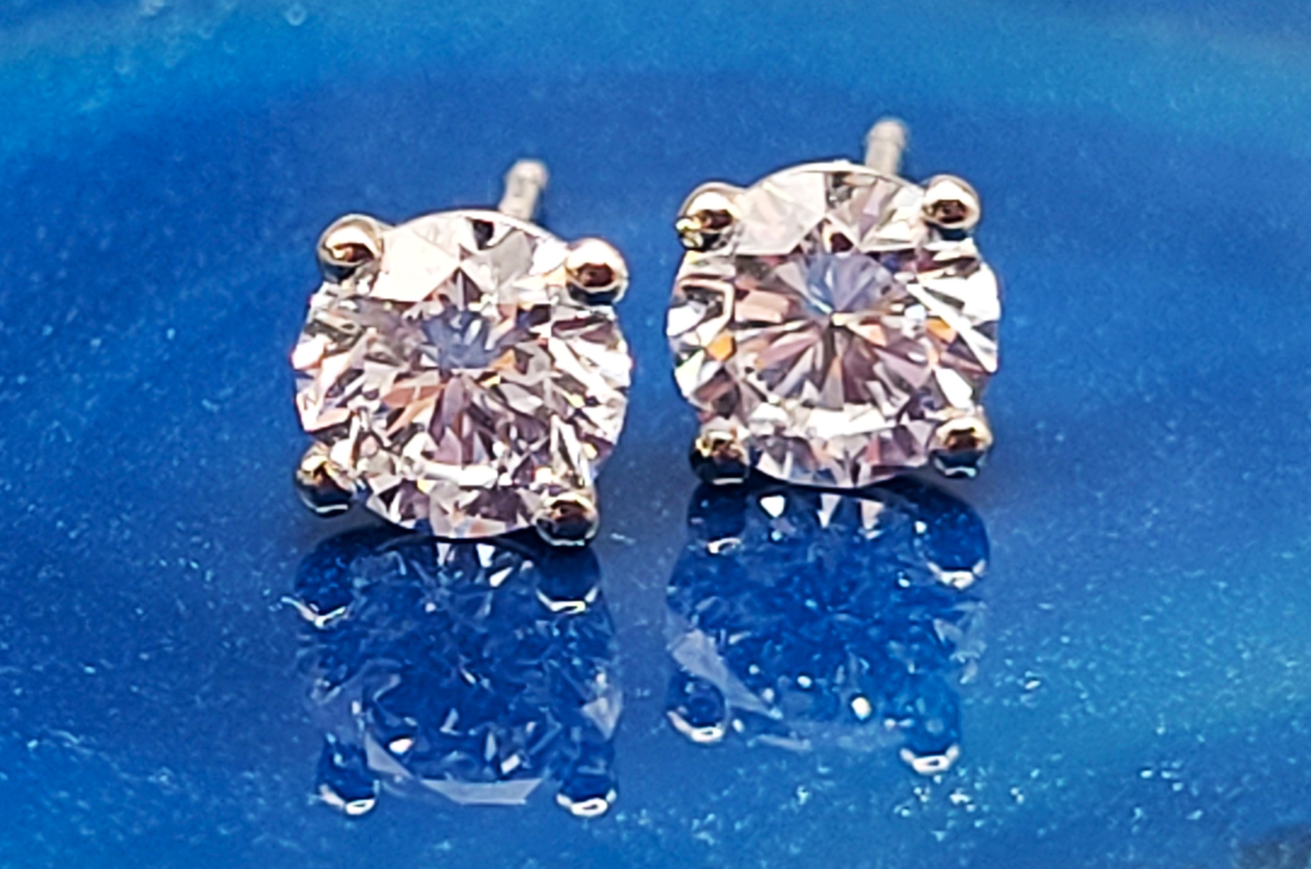 1.03 CTW Lab Diamond Solitaire Earrings 4P-Martini