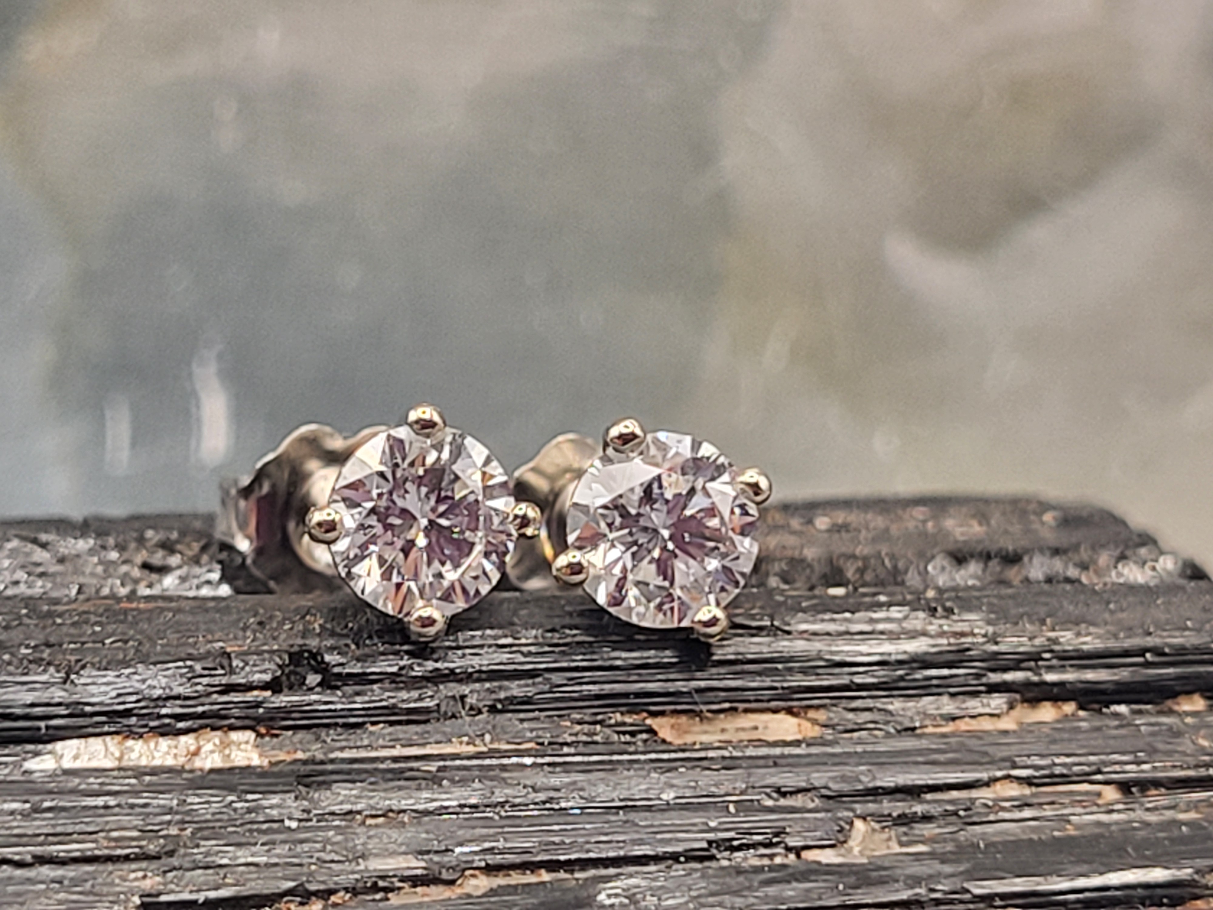 1.03 CTW Lab Diamond Solitaire Earrings 4P-Martini