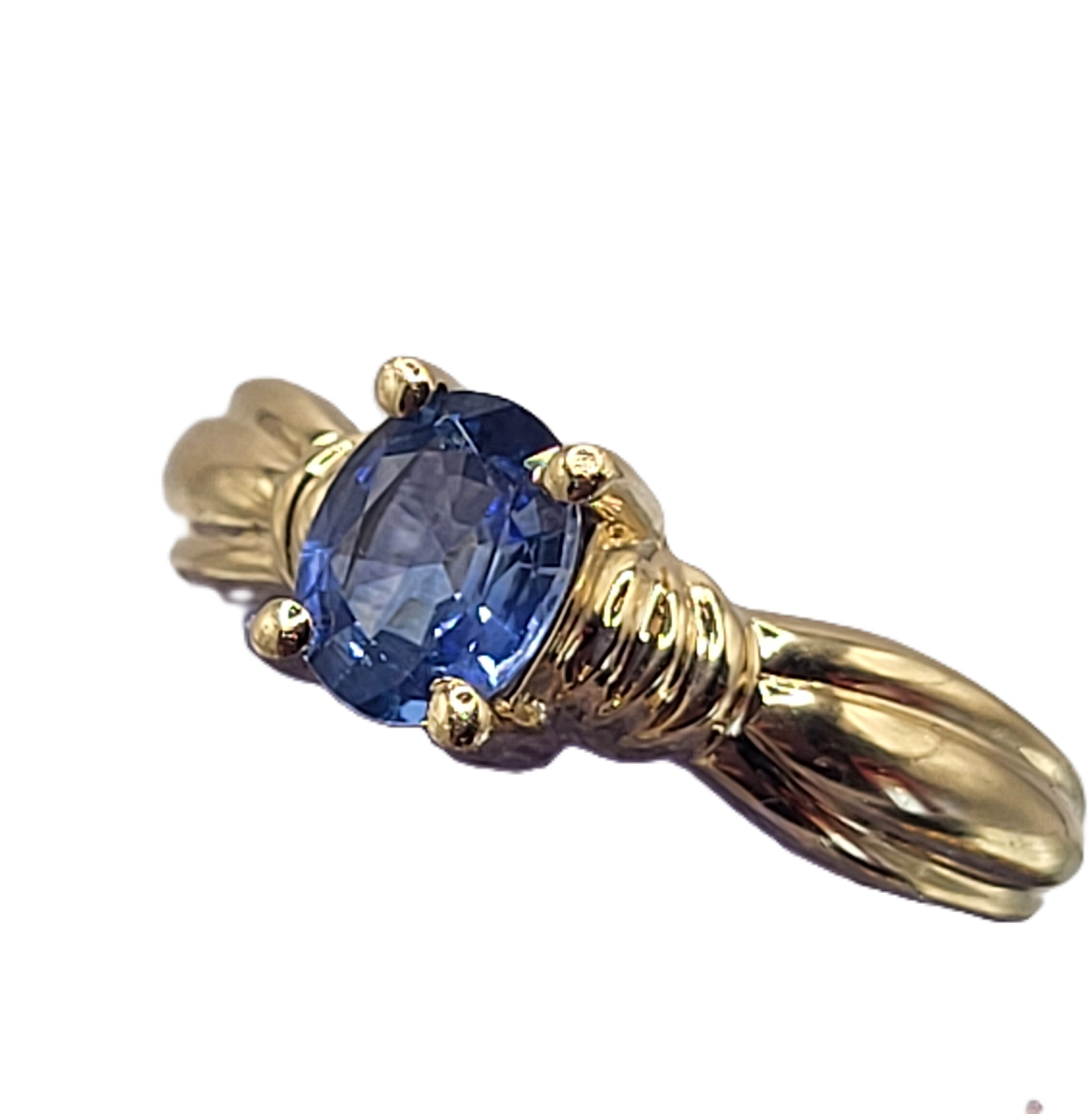 Clyde Duneier Clear Light Blue Sapphire Ring