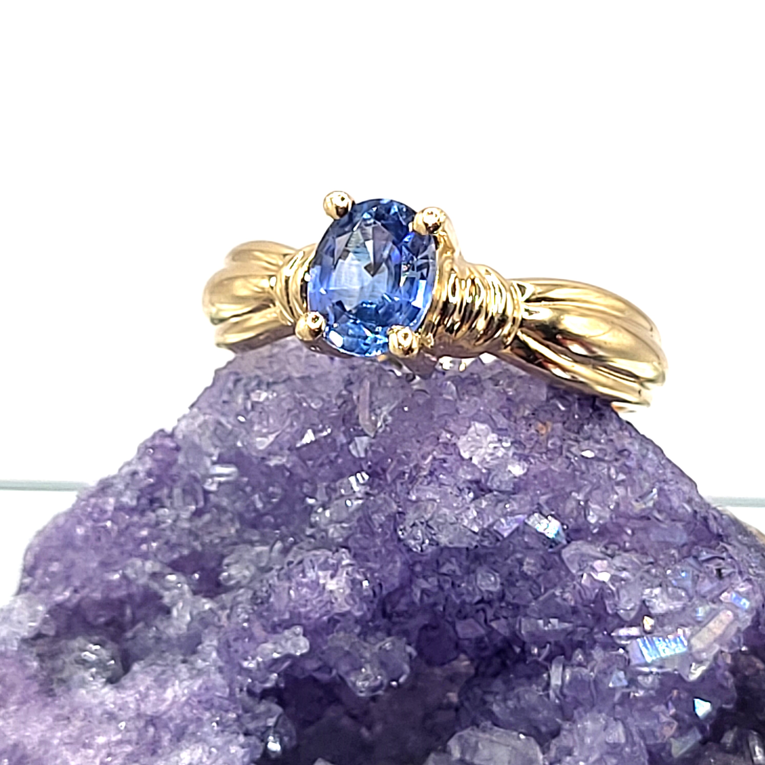 Clyde Duneier Clear Light Blue Sapphire Ring