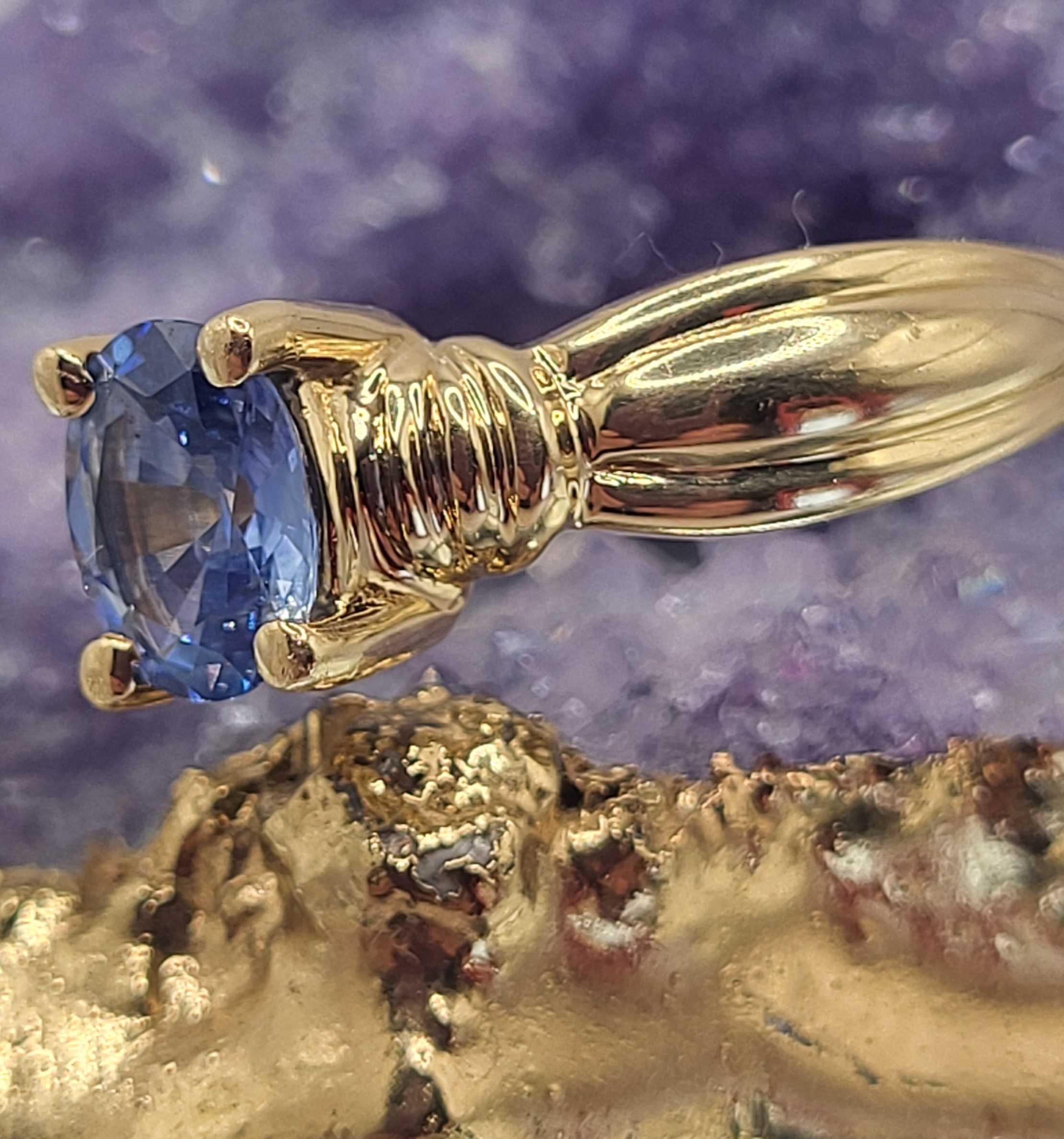 Clyde Duneier Clear Light Blue Sapphire Ring