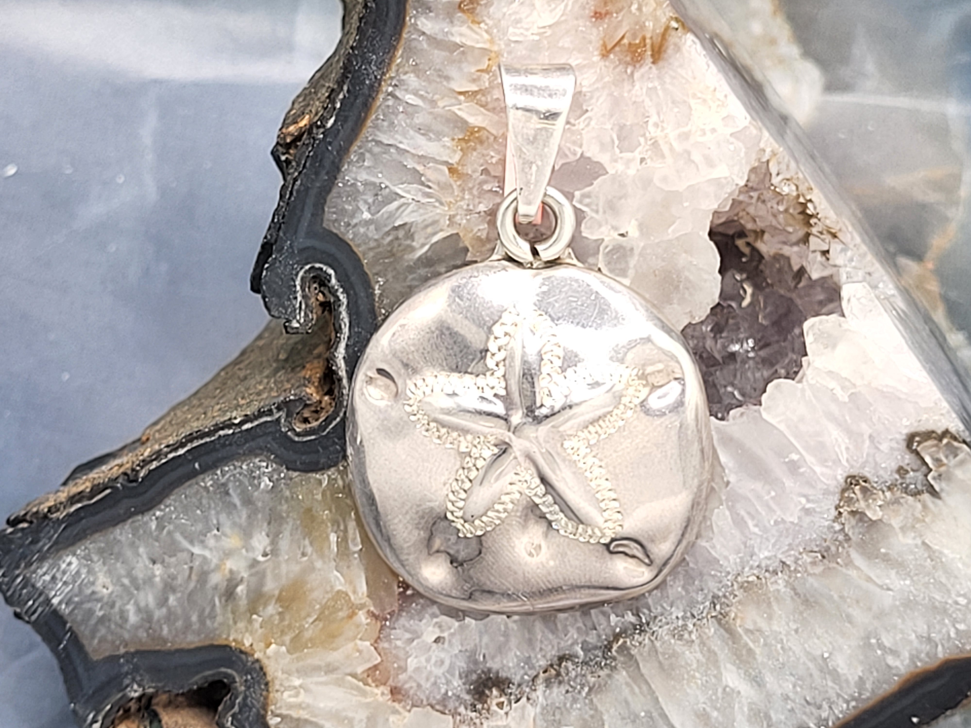 Vintage Taxco TN-49 Sterling Silver Sand Dollar Pendant