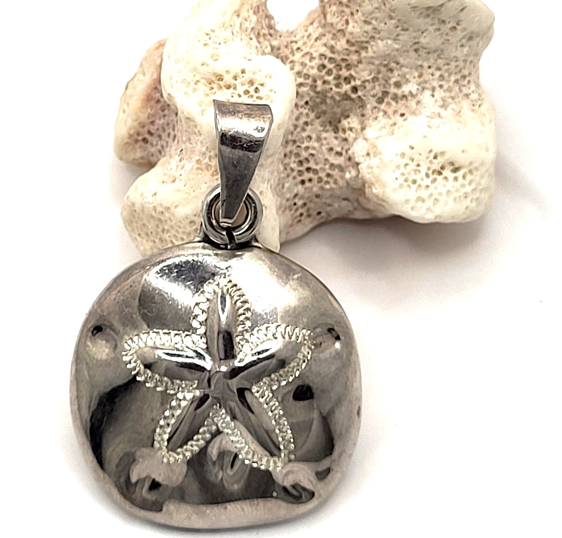 Vintage Taxco TN-49 Sterling Silver Sand Dollar Pendant