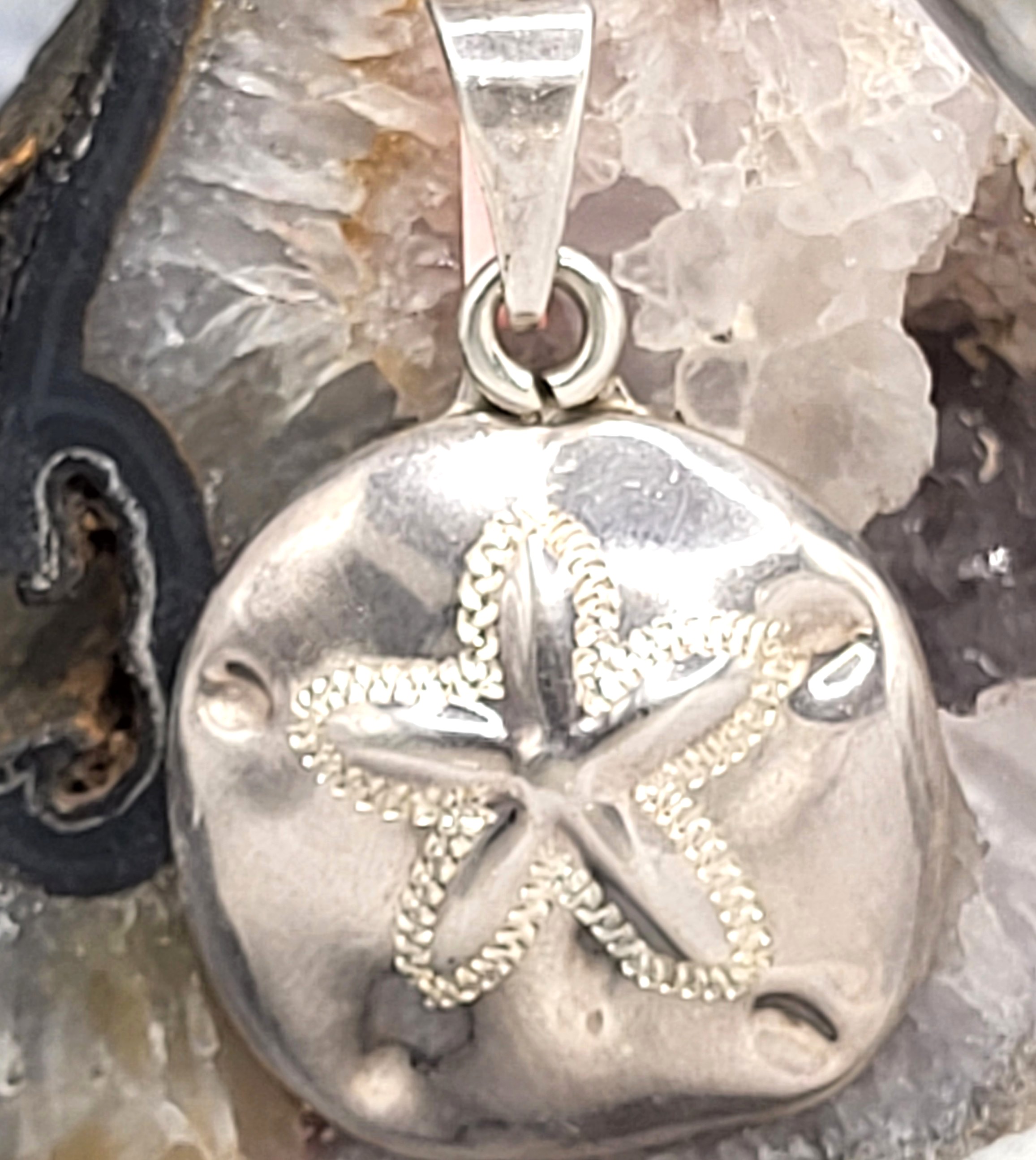 Vintage Taxco TN-49 Sterling Silver Sand Dollar Pendant
