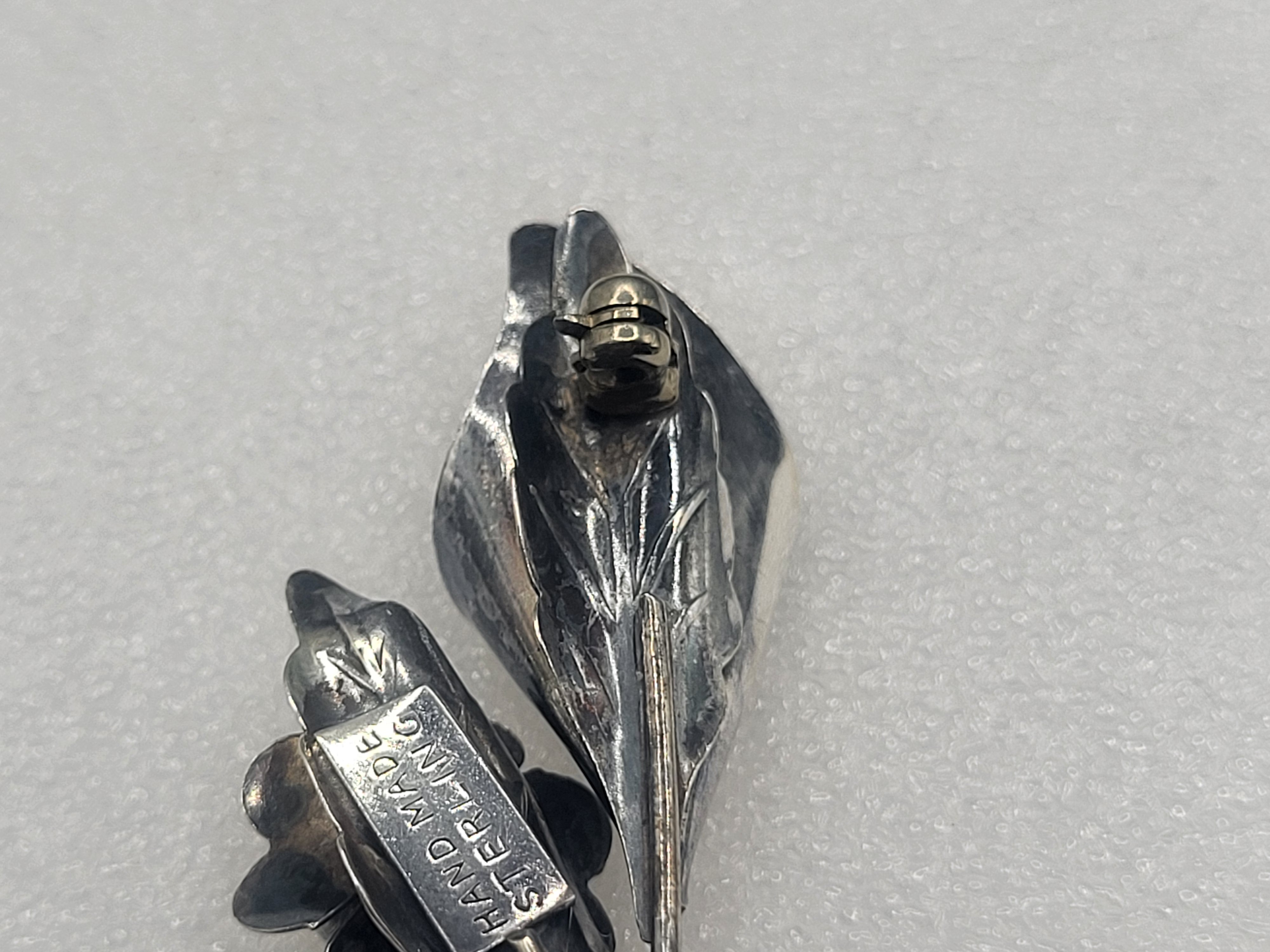 Handmade Sterling Silver Calla Lily Brooch