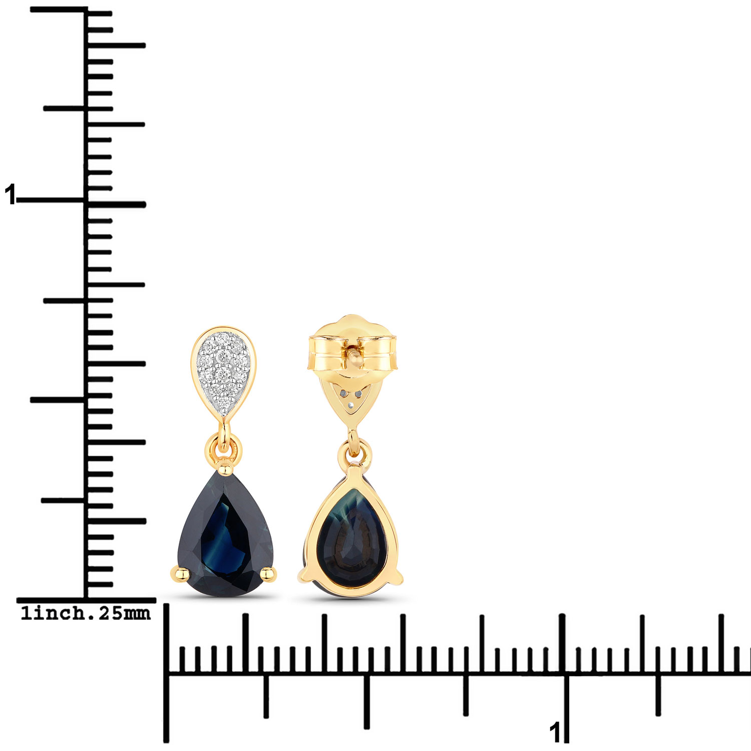 Elegant Blue Sapphire and Diamond Dangle Earrings
