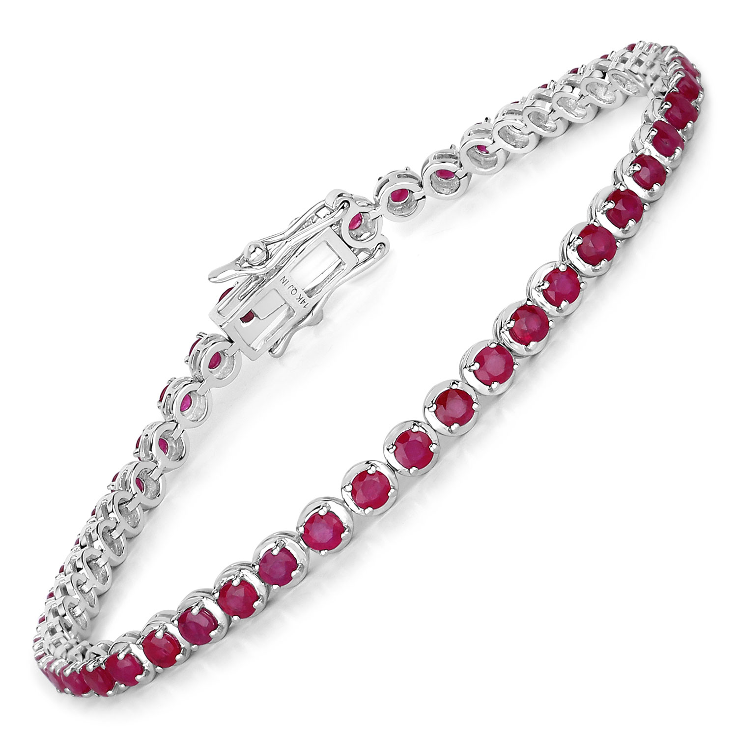 Mozambique Ruby Line Bracelet-Eternity Bracelet