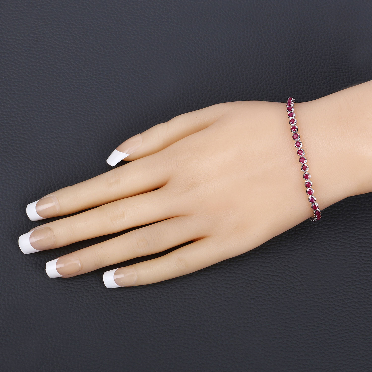 Mozambique Ruby Line Bracelet-Eternity Bracelet