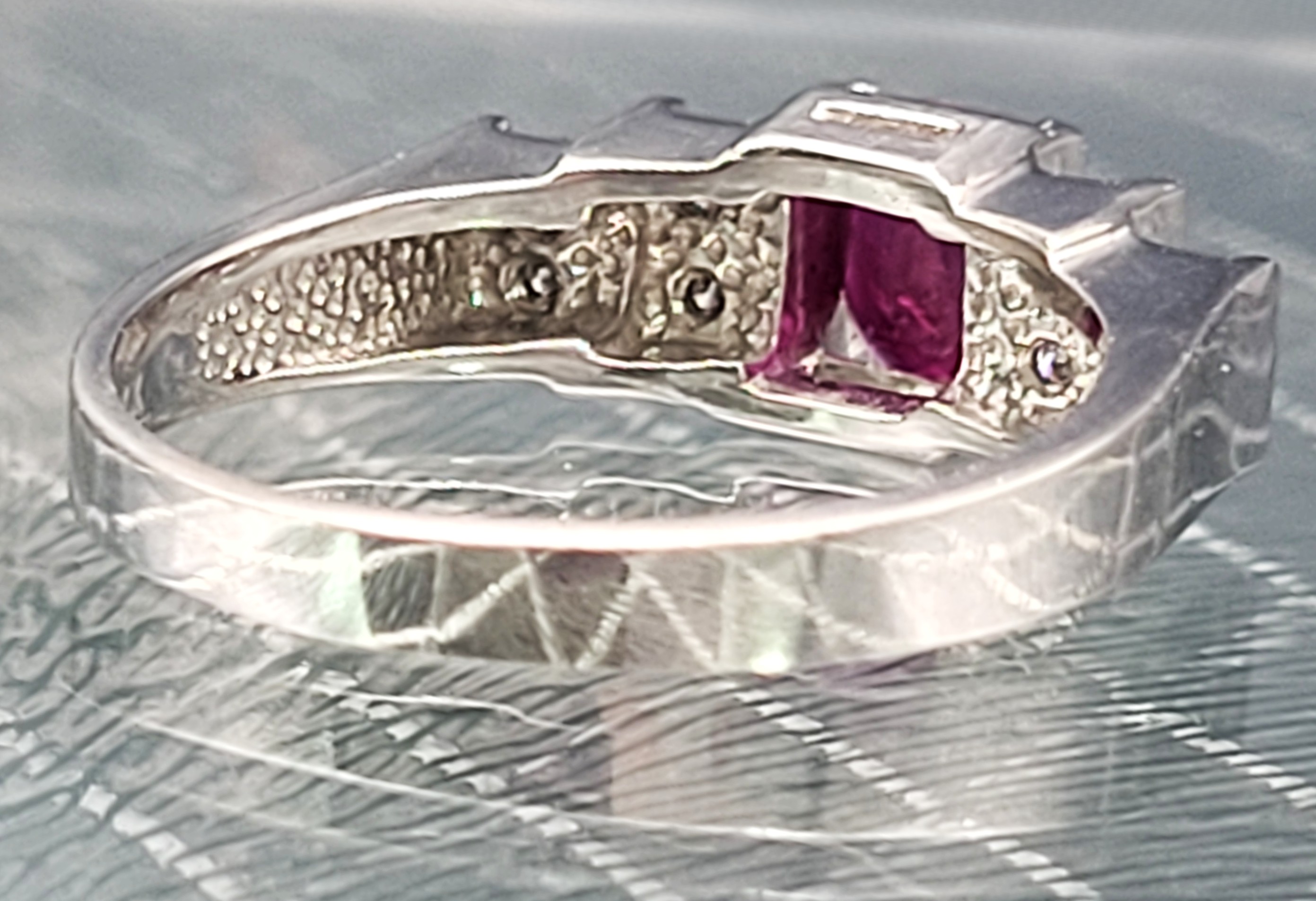 Ruby &mond Geometric Pyramid Ring - Contemporary