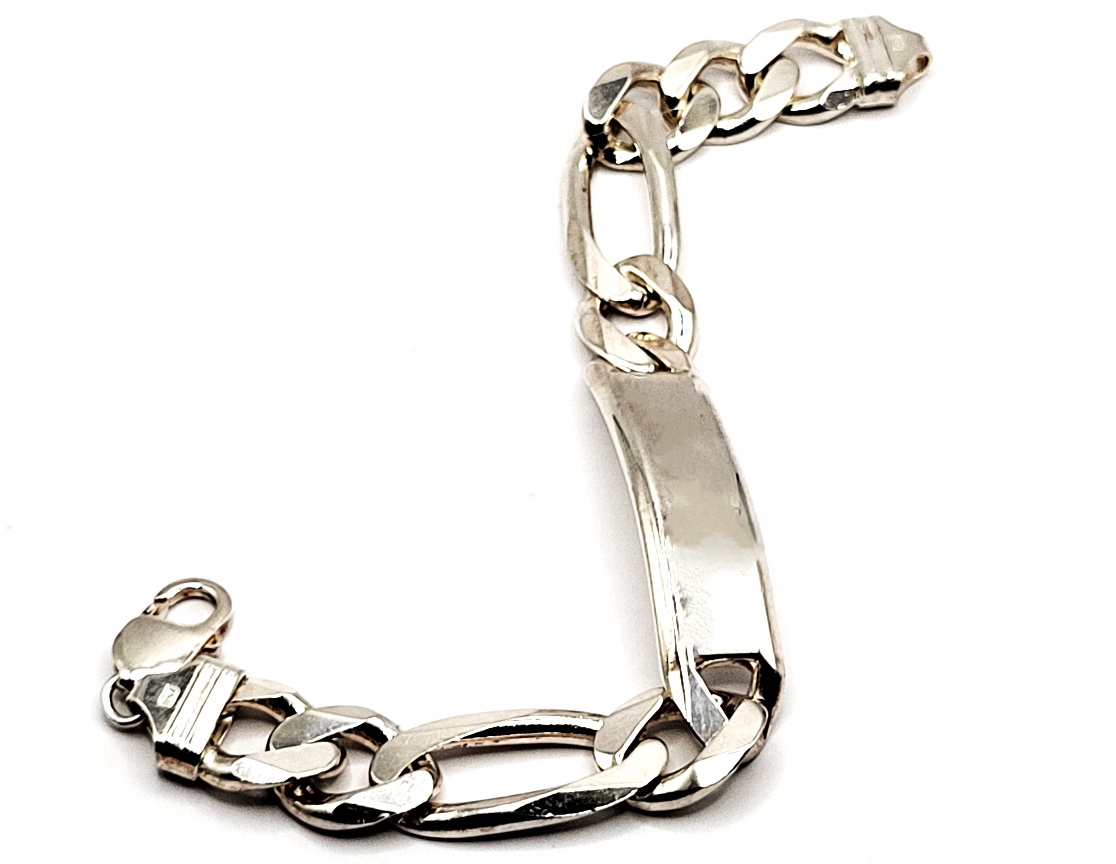 Extra Heavy Sterling Silver Man's ID Bracelet