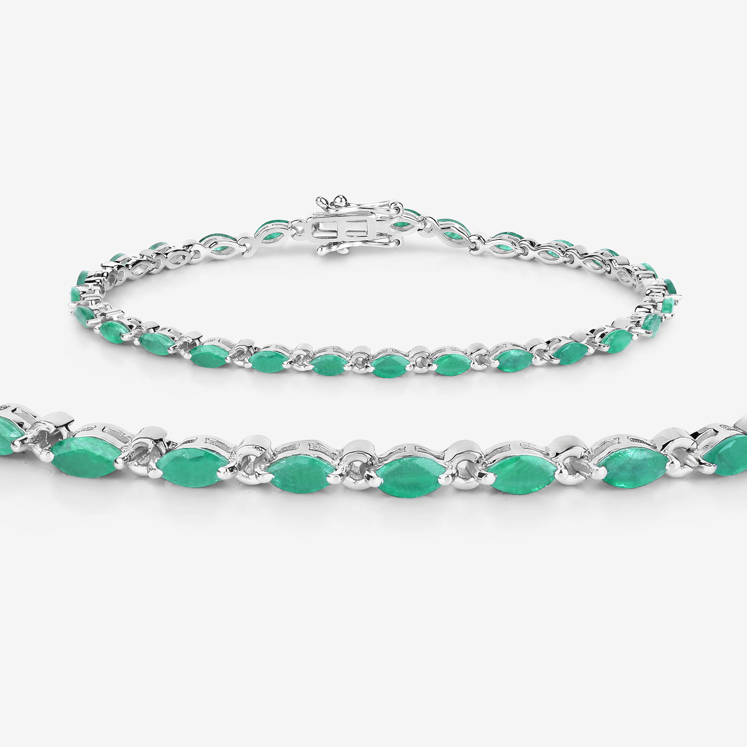 Zambian Emerald Eternity Bracelet