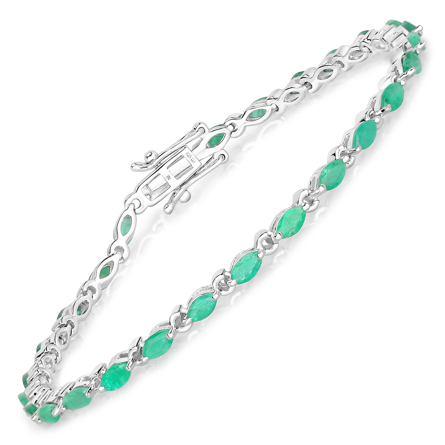 Zambian Emerald Eternity Bracelet