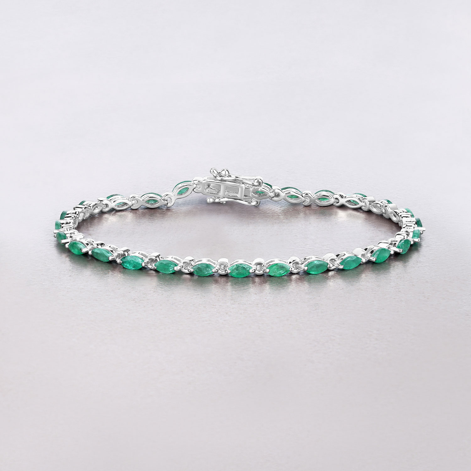 Zambian Emerald Eternity Bracelet