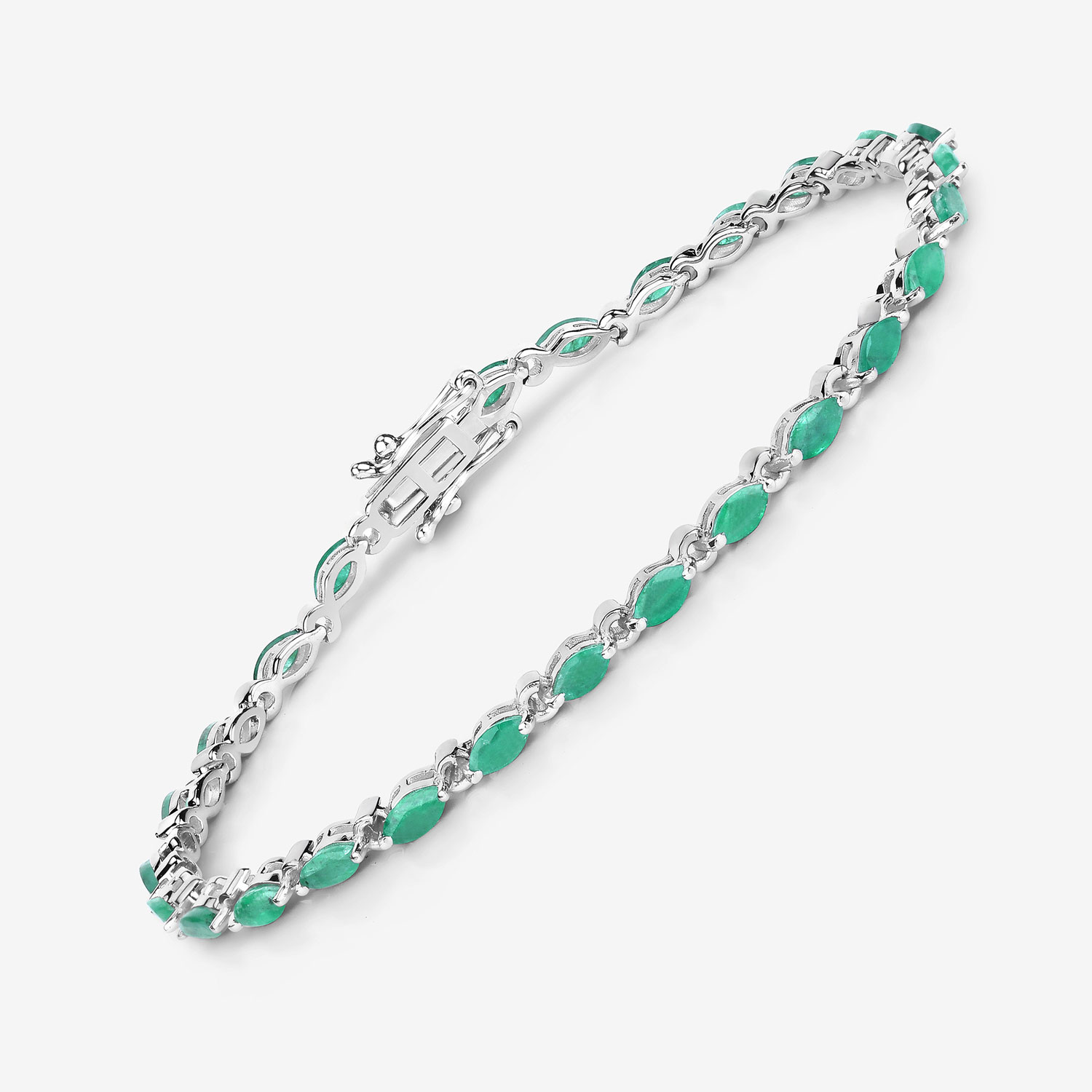 Zambian Emerald Eternity Bracelet