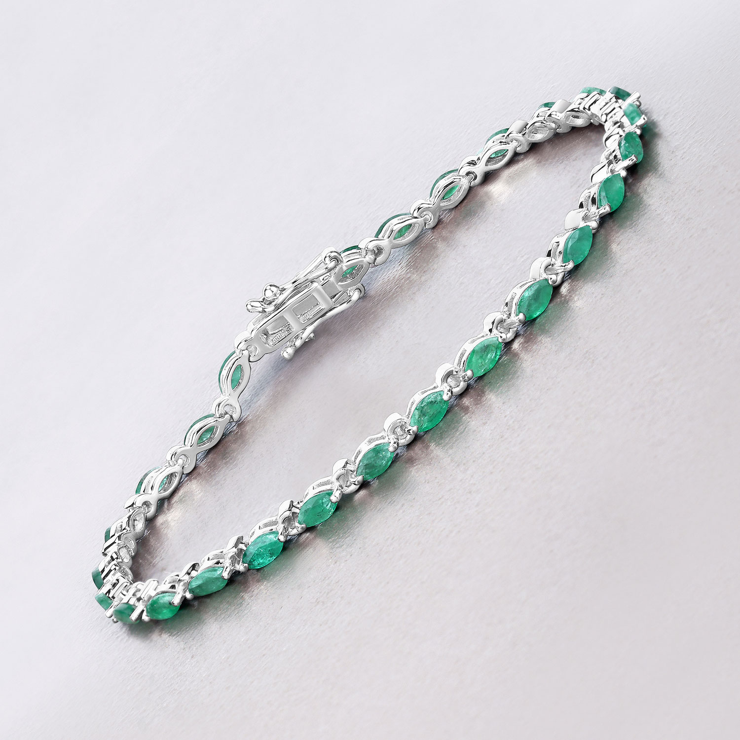 Zambian Emerald Eternity Bracelet