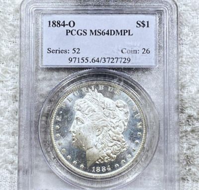 1884-O Morgan Silver Dollar PCGS - MS64DMPL