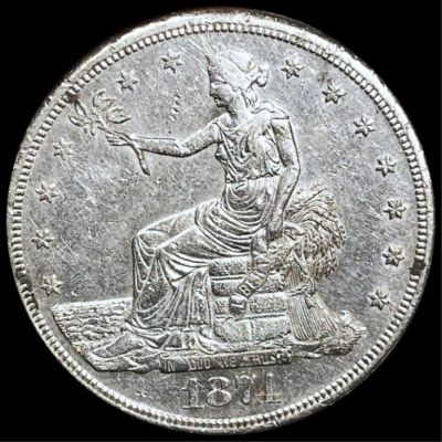 1874-S Silver Trade Dollar UNCIRCULATED