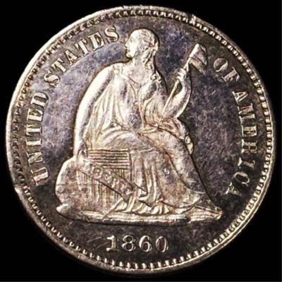 1860 Seated Half Dime GEM PROOF