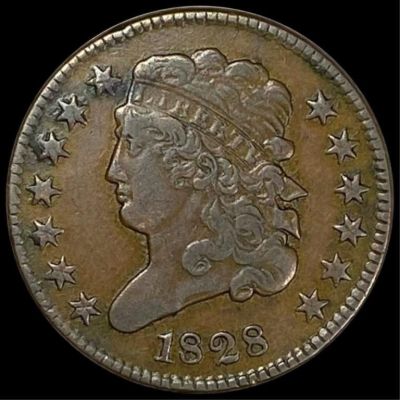 1828 Classic Head Half Cent LIGHTLY CIRCULATED