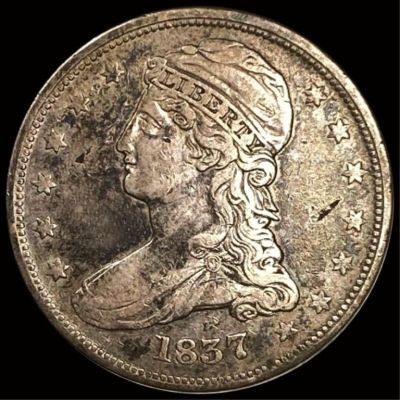 1837 Capped Bust Half Dollar LIGHTLY CIRCULATED