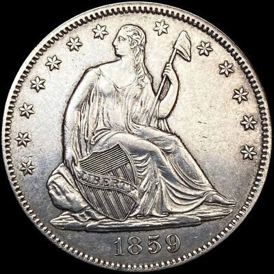 1859 Seated Liberty Half Dollar CHOICE BU