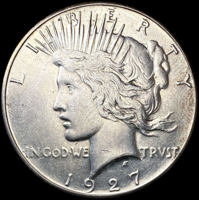 1927 Silver Peace Dollar CLOSELY UNCIRCULATED