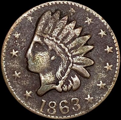 1863 Civil War Token NICELY CIRCULATED