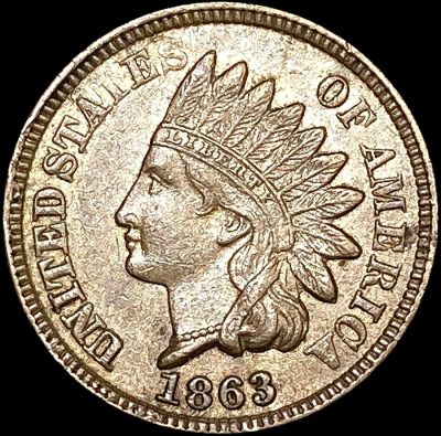 1863 Indian Head Cent CLOSELY UNCIRCULATED