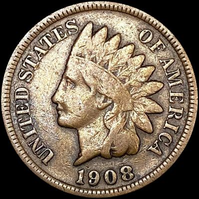 1908-S Indian Head Cent LIGHTLY CIRCULATED
