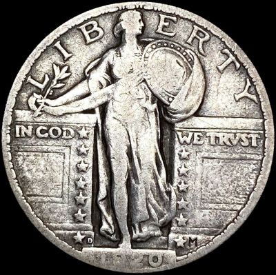 1920-D Standing Liberty Quarter NICELY CIRCULATED