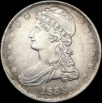 1838 Capped Bust Half Dollar CLOSELY UNCIRCULATED