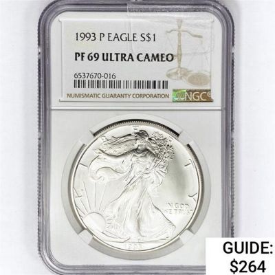 1993-P American Silver Eagle NGC PF69 UC