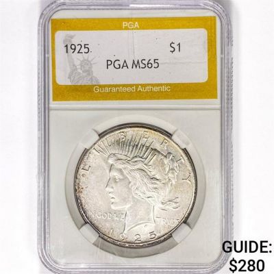 1925 Silver Peace Dollar PGA MS65