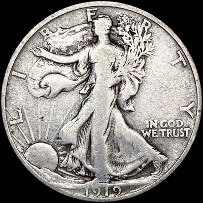 1919-S Walking Liberty Half Dollar NICELY CIRCULAT