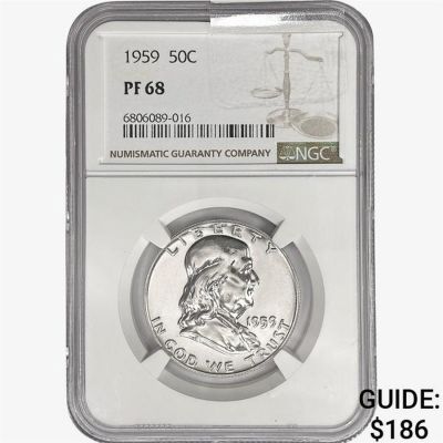 1959 Franklin Half Dollar NGC PF68
