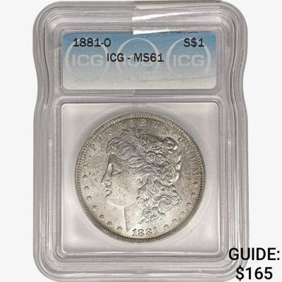 1881-O Morgan Silver Dollar ICG MS61