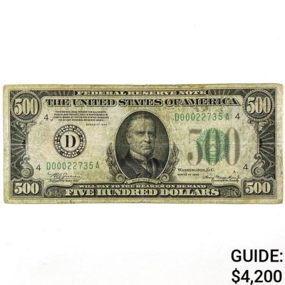 1934 $500 Fed. Reverve Note