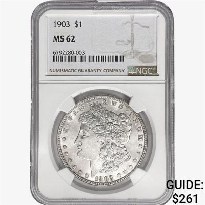 1903 Morgan Silver Dollar NGC MS62