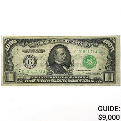 1934 $1000 Fed. Reserve Note