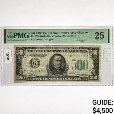 1934 $500 Fed. Reverve Note