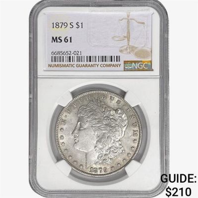 1879-S Morgan Silver Dollar NGC MS61
