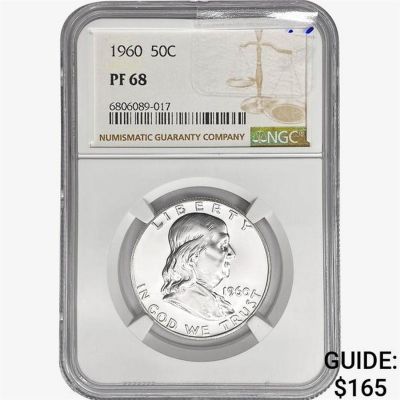 1960 Franklin Half Dollar NGC PF68